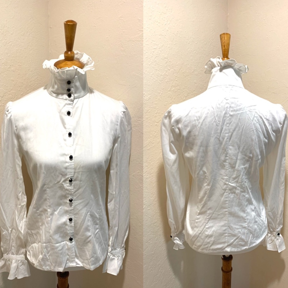 {Lauren Ralph Lauren} High collared Cotton Shirt